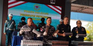 Lanal Karimun Gagalkan Penyeludupan Puluhan Dus Rokok Ilegal penyelundupan rokok ilegal