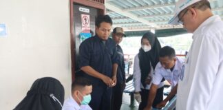 BNNP Kepri Tes Urine Puluhan ABK Roro dan Supir Taksi Pelabuhan Punggur tes urine di pelabuhan punggur