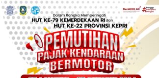 Pemprov Kepri Adakan Pemutihan Pajak Kendaraan Bermotor, Mulai 5 Agustus-5 Oktober 2024