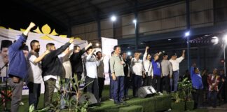 Relawan dan Warga Hadiri Deklarasi Rudi-Rafiq di SP Plaza deklarasi rudi-rafiq