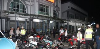 Razia Knalpot Brong di Batam, 156 kendaraan Disita