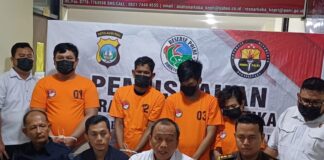 Ditresnarkoba Polda Kepri Tangkap 4 Tersangka dan Musnahkan Barang Bukti 1 Kg Sabu ditresnarkoba polda kepri