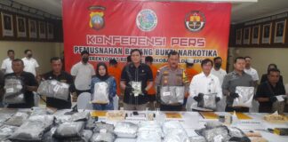 Polisi Amankan 32 Kilogram Ganja Asal Thailand, Pelaku Meloloskan Diri