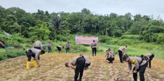 Kapolres Anambas Ikuti Launching Gugus Tugas Ketahanan Pangan secara Virtual