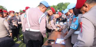 Polda Kepri Gelar Pemeriksaan Senjata Api Personel Polisi