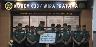 Korem 033/WP Salurkan Bantuan Kemanusiaan untuk Korban Gempa Myanmar