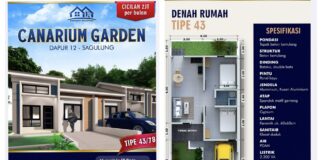 Rumah Termurah se-Kota: Bayar Rp2 juta Bisa Miliki Rumah di Perumahan Canarium Garden