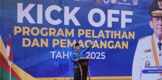 Wagub Nyanyang Buka Kick Off Pelatihan dan Pemagangan 2025, Serahkan Akreditasi 9 LPK