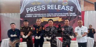 BC Kepri dan Kodaeral IV Batam Gagalkan Penyelundupan 25,9 Ton Pasir Timah