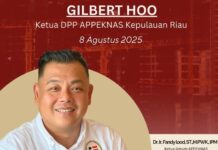 Usung Semangat Sumpah Pemuda, Gilbert Hoo Siap Dilantik Jadi Ketua APPEKNAS Kepri Gilbert Hoo APPEKNAS Kepri