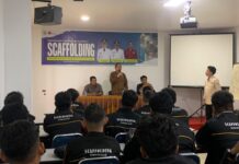 Dorong Tenaga Kerja Lokal, Disnaker Karimun Gelar Pelatihan Scaffolding