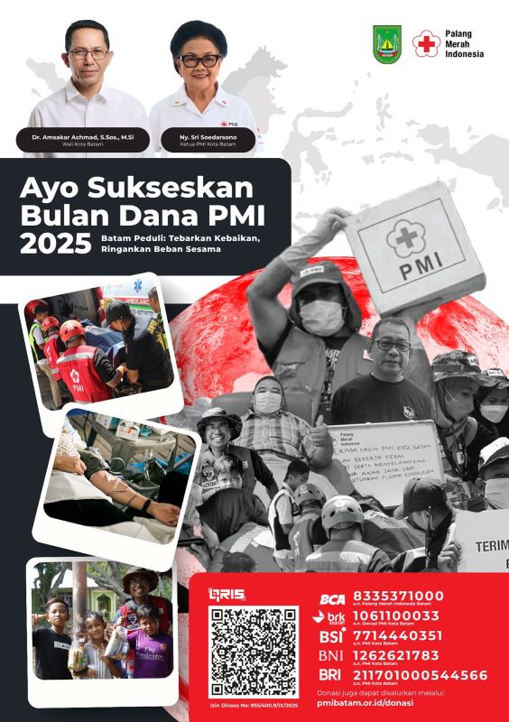 Bulan Dana PMI 2025 Jadi Momentum Batam Perkuat Solidaritas Sosial