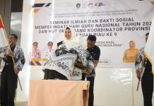PGRI Kukuhkan Dewi Kumalasari sebagai Bunda Guru Indonesia Kepri bunda guru indonesia kepri