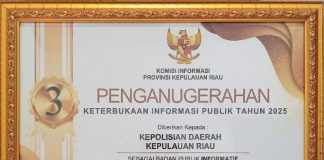 Polda Kepri Raih Penghargaan Keterbukaan Informasi Publik 2025 Keterbukaan Informasi Publik 2025