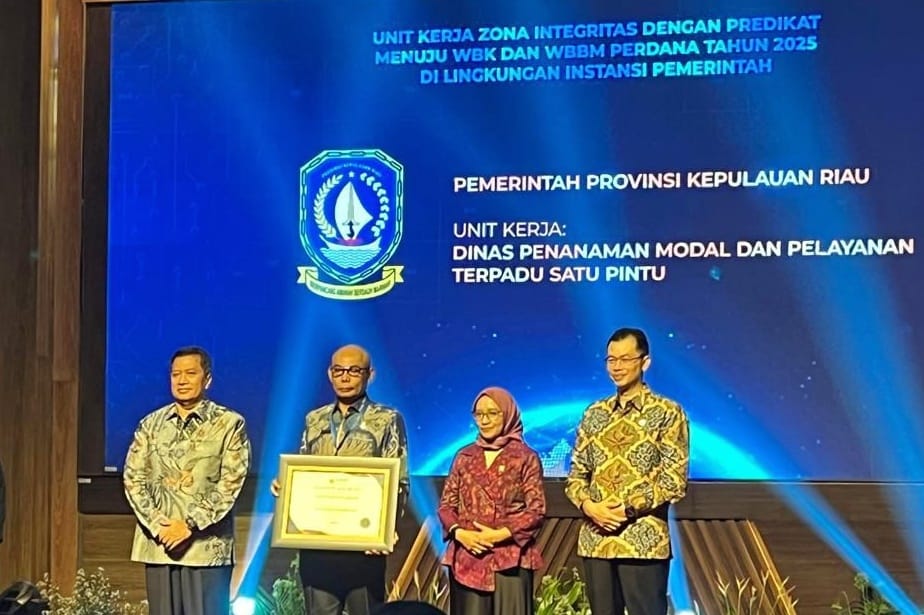 DPMPTSP Kepri Raih WBK, Bukti Komitmen Pelayanan Publik Bebas Korupsi