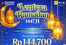 PLN Batam Luncurkan Program Lentera Ramadan, Tambah Daya Listrik Rp144 Ribu