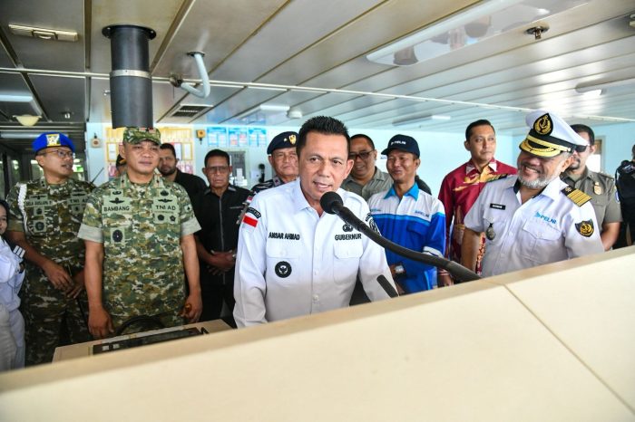 Gubernur Ansar Tinjau Pemudik KM Kelud Tujuan Belawan di Pelabuhan Batuampar Batam