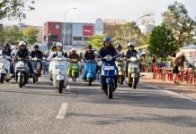 Riding Bersama Komunitas Vespa, Amsakar–Li Claudia Pantau Jalan Batam komunitas vespa batam