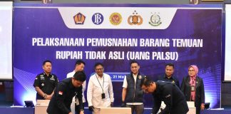 BI dan Botasupal Kepri Musnahkan 5.454 Lembar Uang Palsu