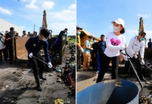Amsakar-Li Claudia Terjun Langsung Bersihkan Sampah
