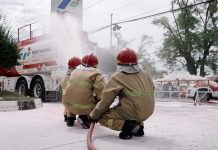 Pertamina Gelar Simulasi Kebakaran di SPBU Aceh Besar, Libatkan Puluhan Pekerja dan Mitra