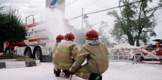 Pertamina Gelar Simulasi Kebakaran di SPBU Aceh Besar, Libatkan Puluhan Pekerja dan Mitra