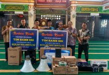 BRI Salurkan Bantuan Sound System Bagi Masjid Jami’ Nurul Amanatul Haq