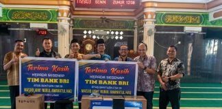 BRI Salurkan Bantuan Sound System Bagi Masjid Jami’ Nurul Amanatul Haq