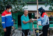 Asap Karhutla Ganggu Warga Kerumutan, Pertamina Salurkan Masker N95 dan Oksigen Portabel