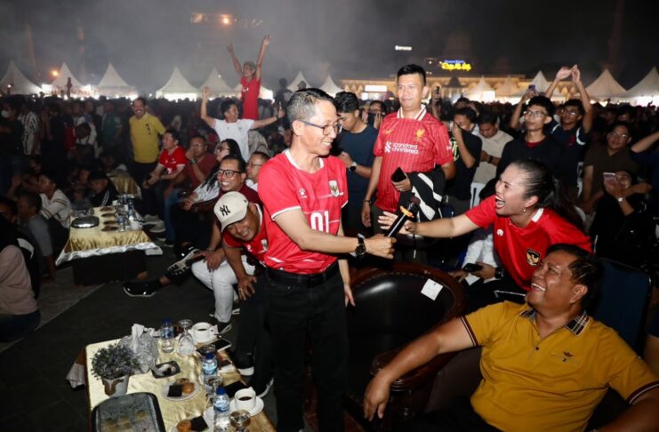 Nobar di Engku Putri, Amsakar dan Warga Batam Rayakan Indonesia Juara FIFA ASEAN Cup 2026
